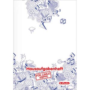 Herlitz Hausaufgabenheft 11325834, A5, ganzes Schuljahr, für coole Köpfe, ab Klasse 1