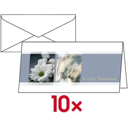 Sigel Trauer-Karten »Anteilnahme« DS208 grau, 22x11 cm