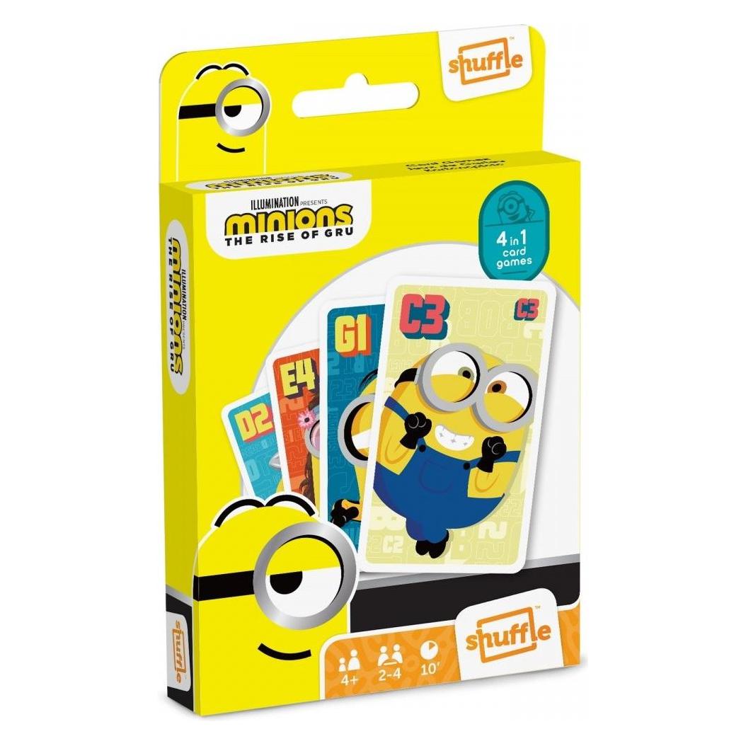 Cartamundi Shuffle - Jeu de Cartes Minions 2 - 4 en 1 (2 - 4 Spieler) (10008408-0001)