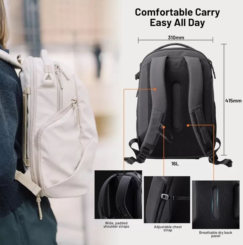 INF 16L Drohnen-/Kamera-Rucksack - Leichte, wasserdichte Outdoor-Reisetasche Grün