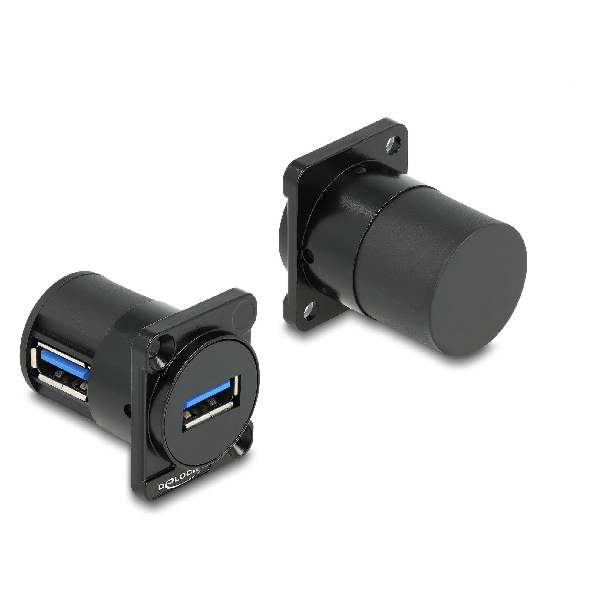 Delock D-Typ Modul USB 5 Gbps Typ-A Buchse zu Buchse 90° gewinkelt (88067)