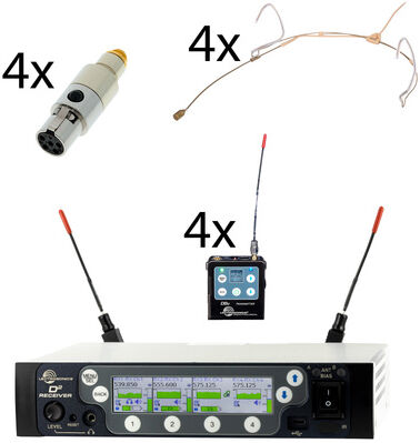 Lectrosonics DSQD 4 Ch DPA Headset Bundle Beige