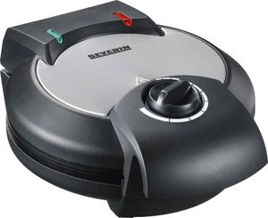 Severin 2103 Edelstahl gebürstet-schwarz, 1300 W, Herzform, Anzahl Wafer 5 (WA 2103)