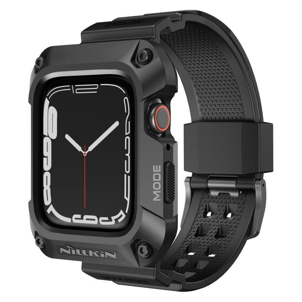 Nillkin DynaGuard Wristband + Case for Apple Watch Series 44mm 4/5/6 Black (44 mm, Metalllegierung, TPU) (B0C4HF8S3J)
