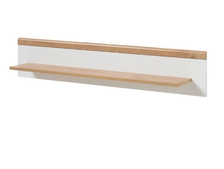 Furn.Design Wandboard Helge, Wandregal in weiß und Eiche Riviera, skandinavisches Design