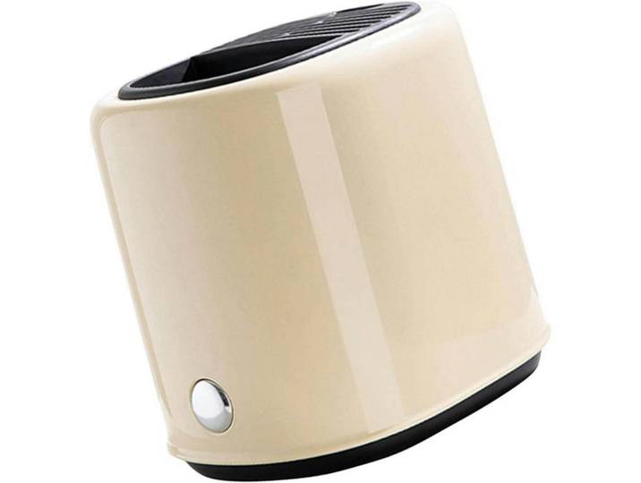 Messerblock Beige 2-in-1 Utensilien Organizer, Kunststoff, 15x25x15 cm, Kochgeschirr, Küchenmesser, Messerblöcke
