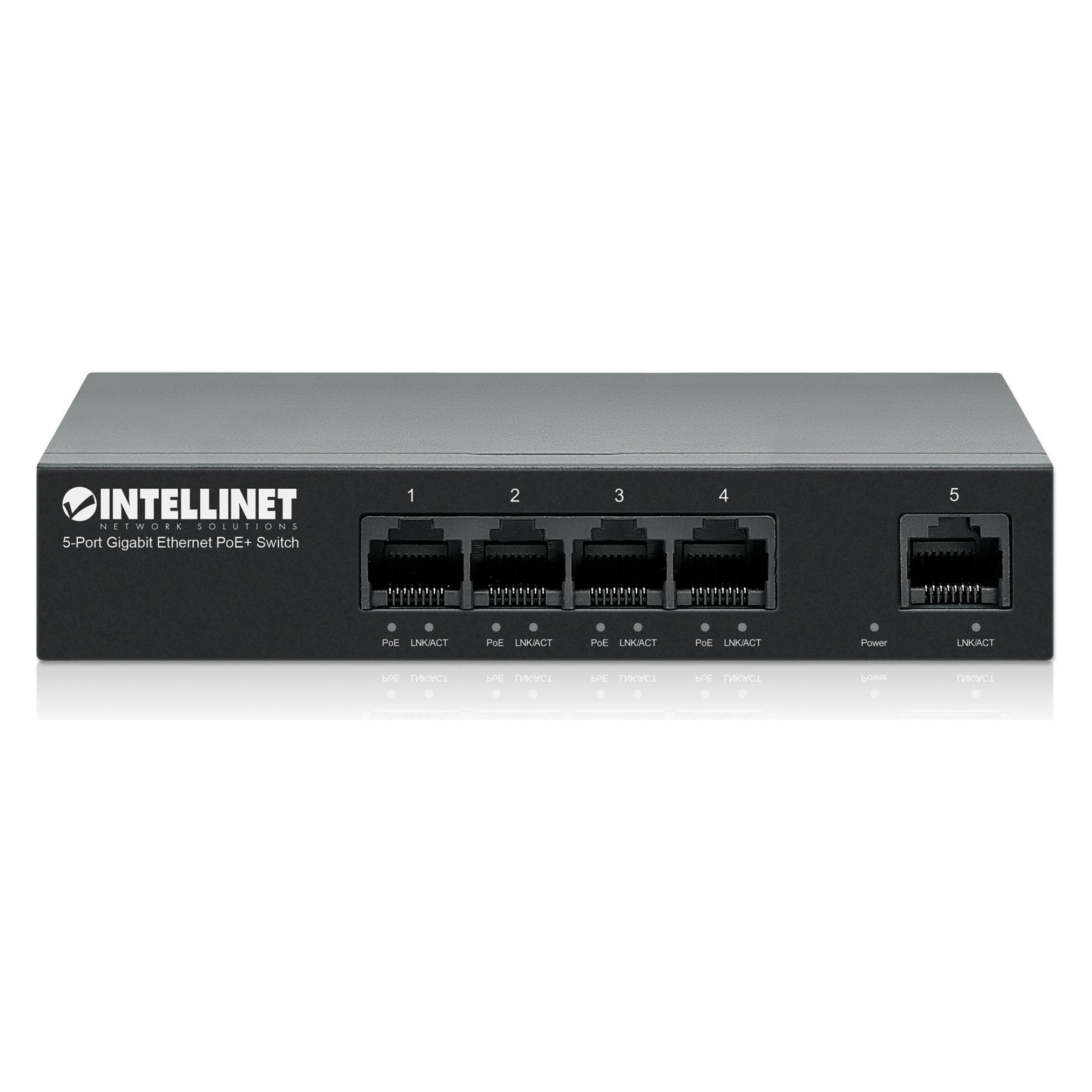 Intellinet 5-Port Gigabit Ethernet PoE+ Switch (5 Ports) (561792)