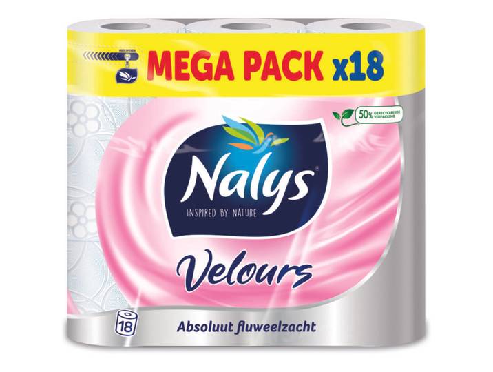 Nalys Velours 3 laags 18 rol in wazig poly (50% gerecycleerd)