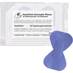 Söhngen Pflaster Detectable Fingerkuppe 1009985, 20 Strips, wasserfest, detektierbar, sensitiv, 7,2 x 4,3cm