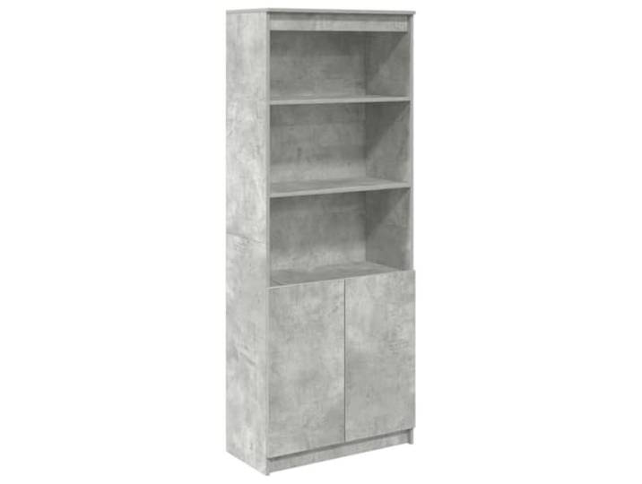 KKgypkn Highboard Betongrau 70x35x180 cm Holzwerkstoff Mit Türen, Stauraum für Geschirr, pflegeleicht, vielseitig für Bad Küche Flur