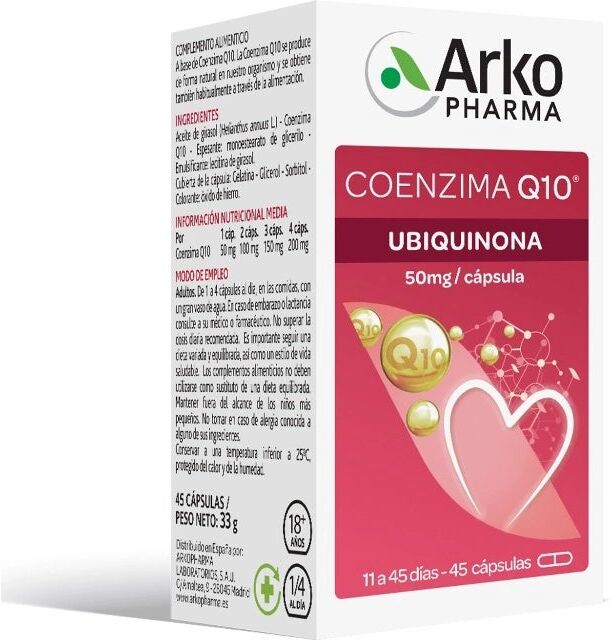 Arkosterol Coenzima Q10 45 Cápsulas
