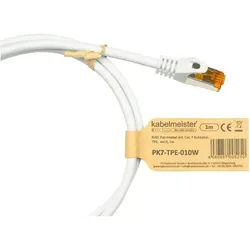 Varia Cat 7 RJ45 Patchkabel 10m TPE weiss – hochwertiges LAN Kabel (S/FTP, CAT7, 10 m), Netzwerkkabel