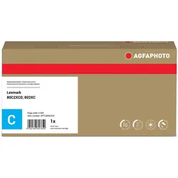 Agfaphoto, Toner, Cyan Tonerpatrone (Alternative zu: Lexmark 80C0X20, Lexmark 800X2) (C)