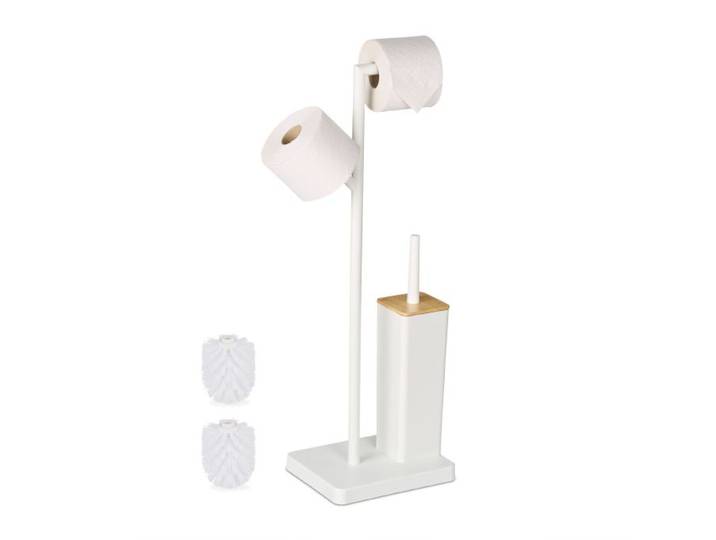 Relaxdays Serviteur WC décoratif et pratique