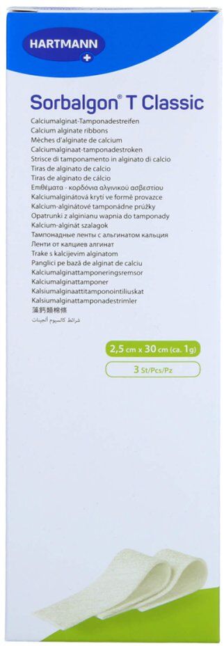 Sorbalgon T Classic 1 G Steril 30 Cm Tamponadestr. 3stk