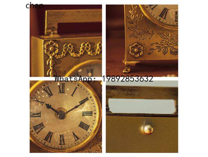 Horloge de table artisanale de luxe légère WW20 avec design nœud papillon pour la décoration de bureau