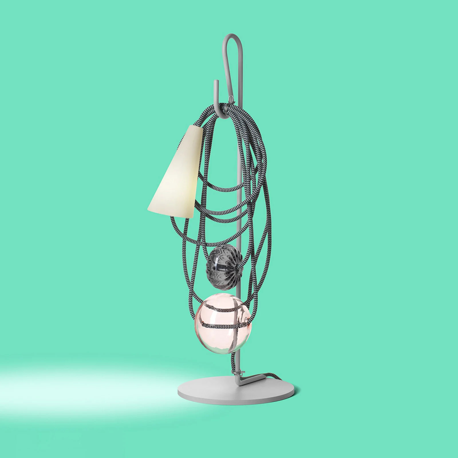 Foscarini Filo Tafellamp Amethyst Quenn met lampenkap