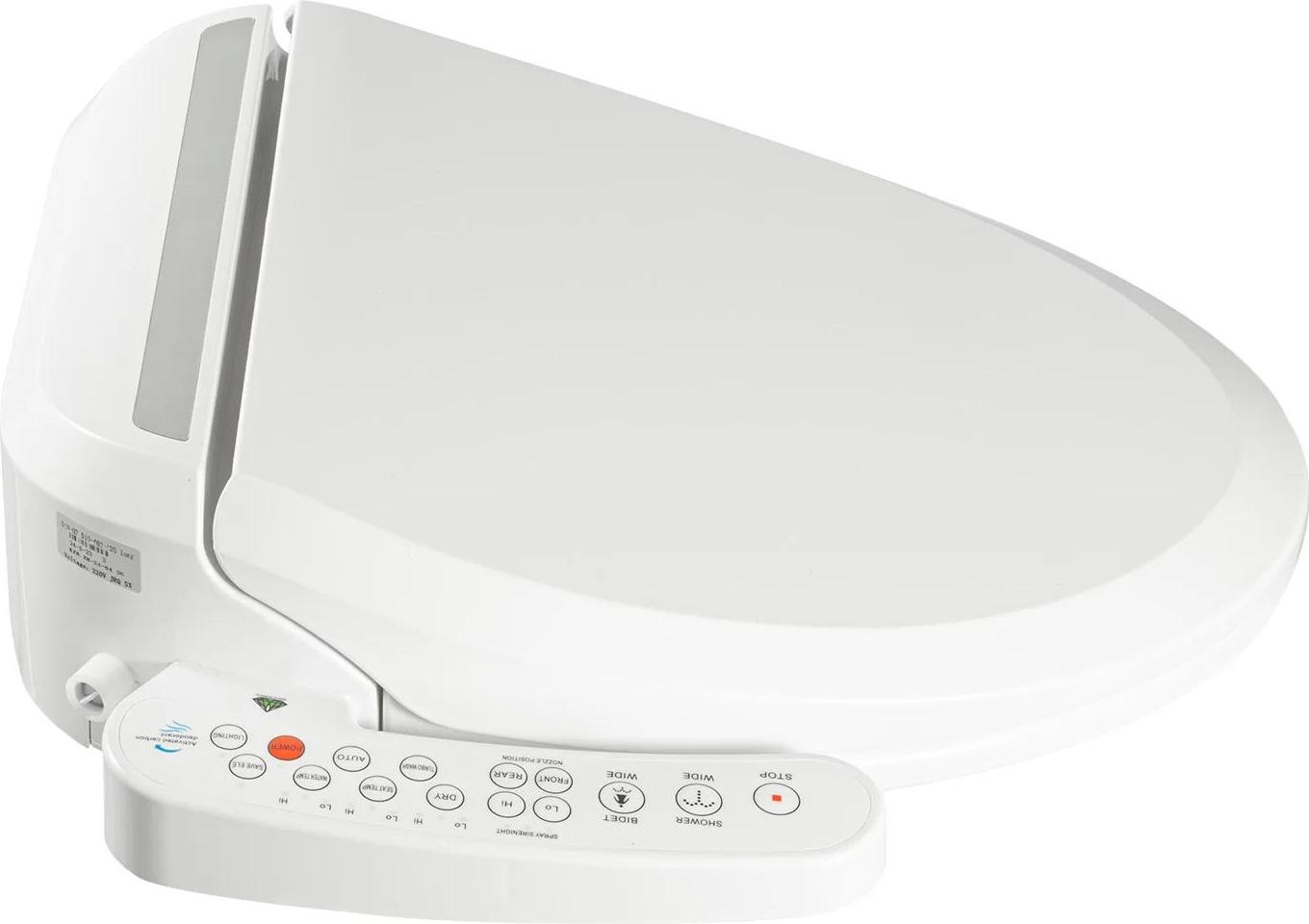 Intelligenter Bidet-Toilettensitz - Elektrischer WC-Deckel - Leistung 1350 W - Heizung 3 Stufen 33-40°C Wasser & Sitz - Warmlufttrockner 3 Geschwindigkeiten - Weiß