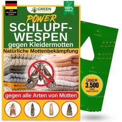 Green Guardia Schlupfwespen gegen Kleidermotten: 4x Lieferungen zur Vollbehandlung / 1