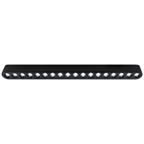 Brilliant Clix Raillamp 1 fase, zwart, dimbaar, 32,9 cm