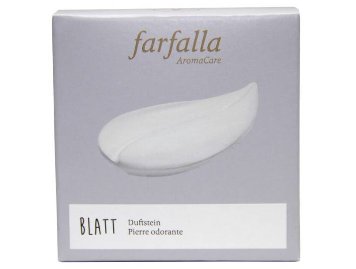farfalla Duftstein Blatt, Unterseite glasiert mit Schachtel