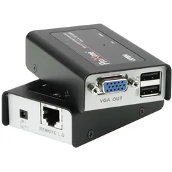 Aten CE100 KVM Verlängerung VGA USB 100m, KVM Switch, Schwarz