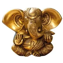 Berk, Deko Figuren + Skulpturen, Ganesha, Messing, 13 cm