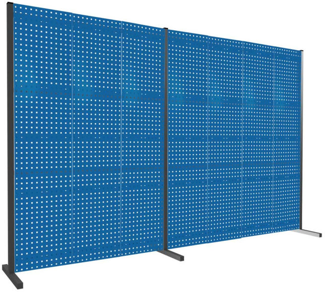 Kappes Trennwand RasterPlan Doppelfeld 180° H2000 mm RAL 5010 Ausstattung 2 LP (7247.00.2621)