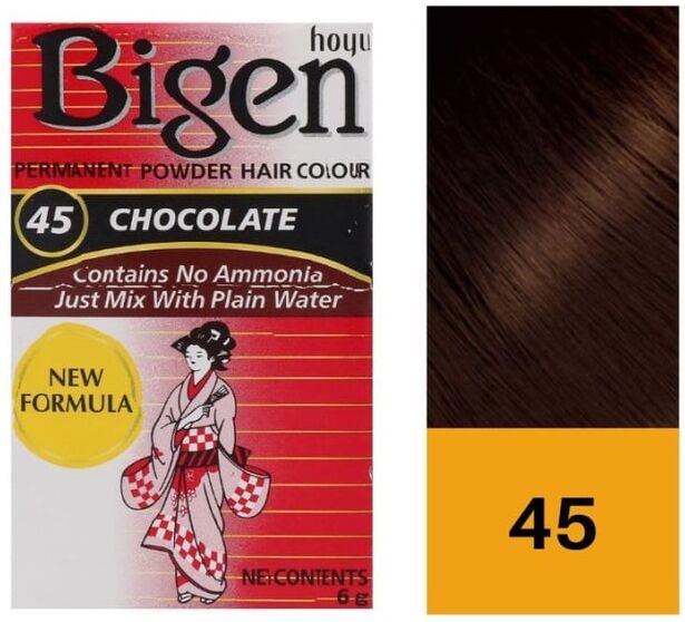 Bigen Tinte Permanente En Polvo #45 - Chocolate