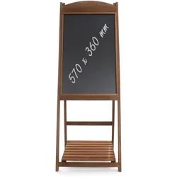 Wiltec, Prospektständer, Toboli Kundenstopper 42x112cm Kreidetafel Holz Aufsteller Werbetafel Restaurant
