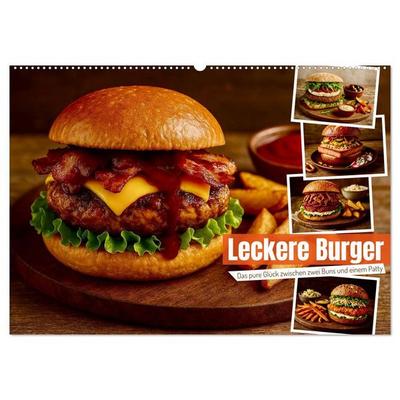 Leckere Burger (Wandkalender 2027 DIN A2 quer), CALVENDO Monatskalender