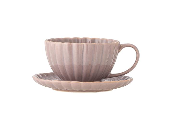 Bloomingville Tasse Latina 22 cl avec soucoupe Rose