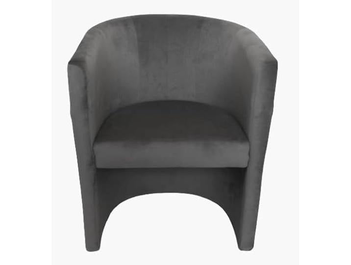 MartHome Cocktailsessel Club Tom Velour - Sessel für Wohnzimmer, Büro, Hotel - Sitzmöbel, Hotelmöbel Gepolsterter Stuhl Clubsessel Stuhl Loungesessel Cocktailsessel (Grau)