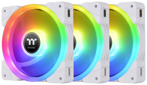 Thermaltake CL-F161-PL12SW-A PC-Gehäuse-Lüfter Weiß, Transparent, RGB (B x H x T) 120 x 120 x 25mm inkl. RGB-Beleuchtungssteuerung