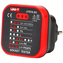 Uni-T, Multimeter, UT07A-EU power outlet tester (Kabeltester)