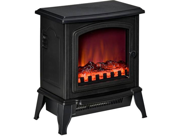 Cheminée électrique HOMCOM 1000/2000W avec flamme simulée et thermostat réglable