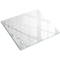 GLASPLATTE 60x52 cm Sechsecke