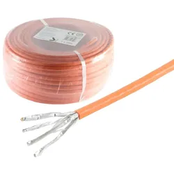 Cat. 7 Verlegekabel, S/FTP, BasePro, orange, 25m