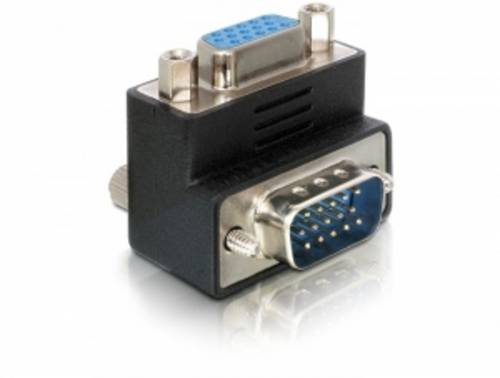 Delock 65171 VGA Adapter [1x D-SUB-Stecker 15pol. - 1x D-SUB-Buchse 15pol.] Schwarz