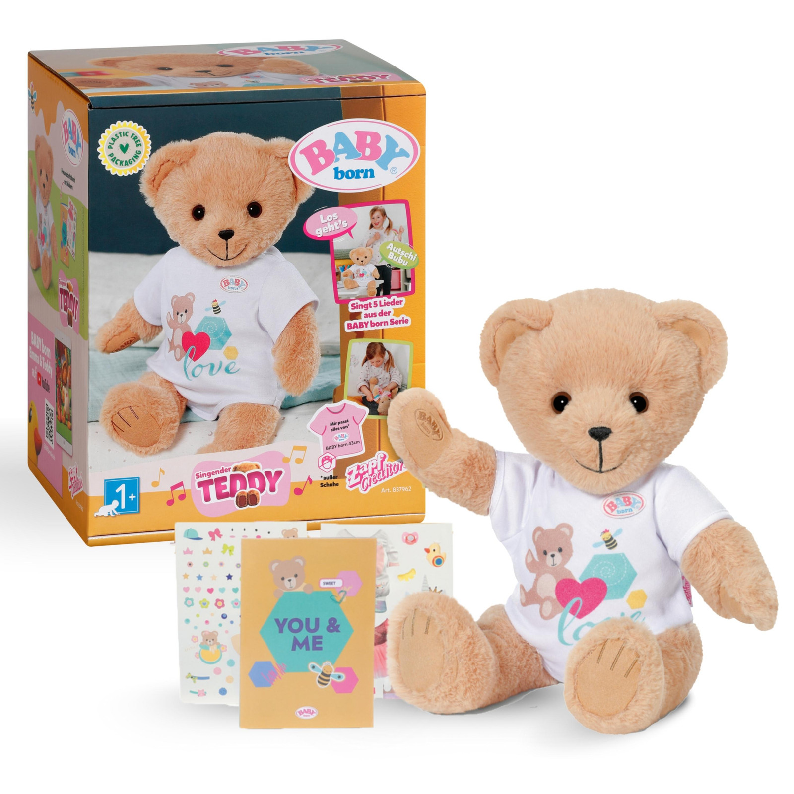 BABY born Zangende knuffelbeer (Duits)