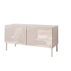 TV-SCHRANK COLGANTE 100 Kaschmir Hochglanz, mit LED, Gerade kaschmir Füßen