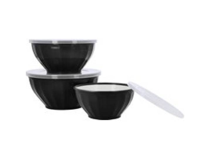 SILVERCREST® Set de 3 saladiers en plastique (Noir)
