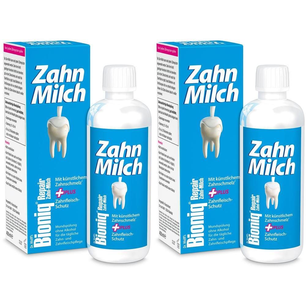Bioniq Repair Zahn-Milch Mundspülung 2x 2x400 ml Mundwasser