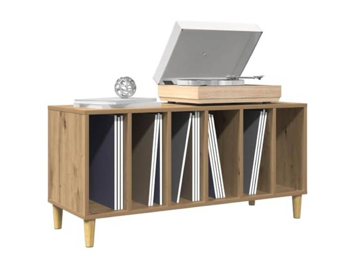 smnyxs Scheibenschrank, Eiche, handgefertigt, 100 x 38 x 48 cm, Holz Schallplattenaufbewahrung, Plattenspieler, TV-Schrank, Seitenschrank, Aktenschrank, Schreibtisch, Füße aus Holz