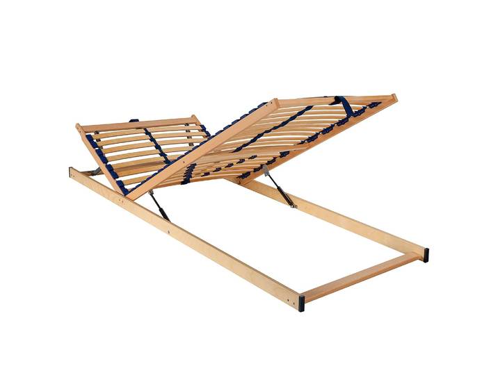 Verstellbarer Lattenrost Sirius KFG 120 x 220cm Außenholme & Leisten: Schichtholz Birke, naturbelassen Querholme: Massivholz Buche,