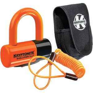 Kryptonite Bremsscheibenschloss Evolution Disc Lock, 999591, mit Erinnerungskabel, orange, Sicherheitslevel 8