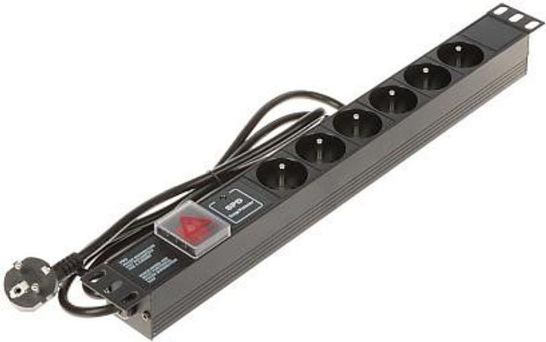Delta Stroomvoorzieningsgroep met 6 stopcontacten model PD-6/R-SPD-1L