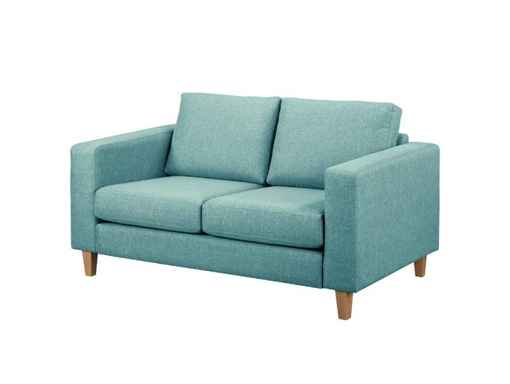 2-Sitzer Sofa Türkis Webstoff Lark 154 x 86 x 90cm Skandi