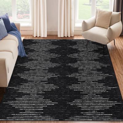 Garvee Modern Geometric Double Stripes Area Rug