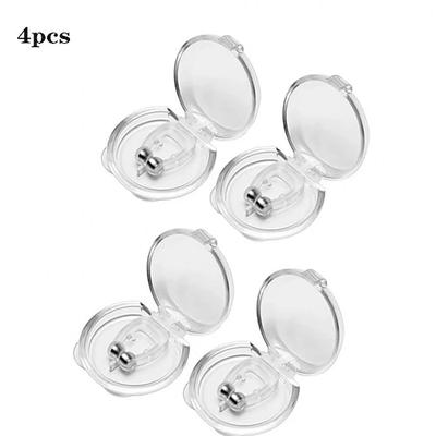 4-teiliges Anti-Schnarch-Gerät, Nasenclip-Beatmungsgerät, Silikon, geräuschloses Einschlafmittel gegen Schnarchen, Schutz vor nächtlicher Schlafapnoe, künstliche Schnarchbehandlung, Beatmung, Nasenpflaster, Schnarchprävention